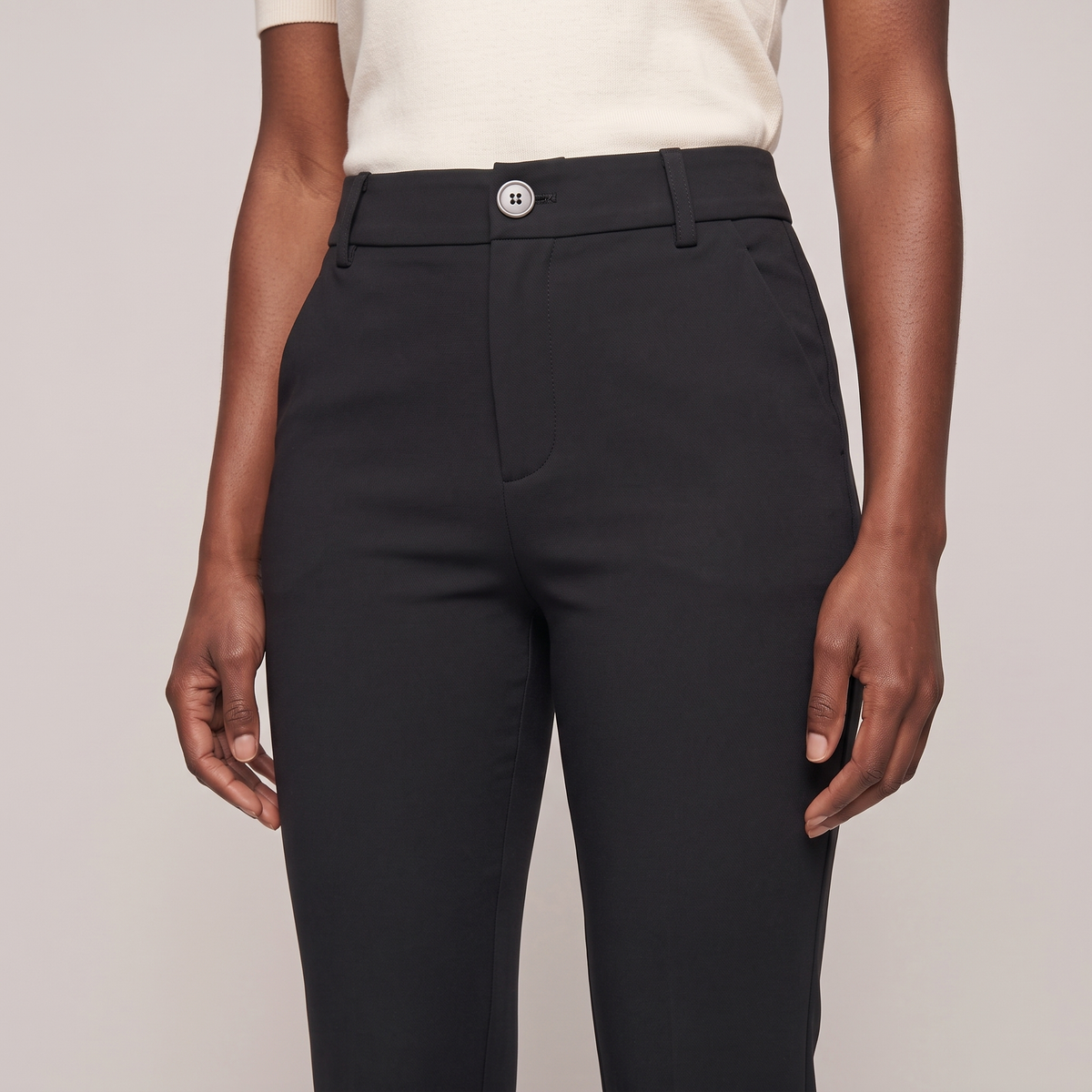 Pantalon évasé noir luce
