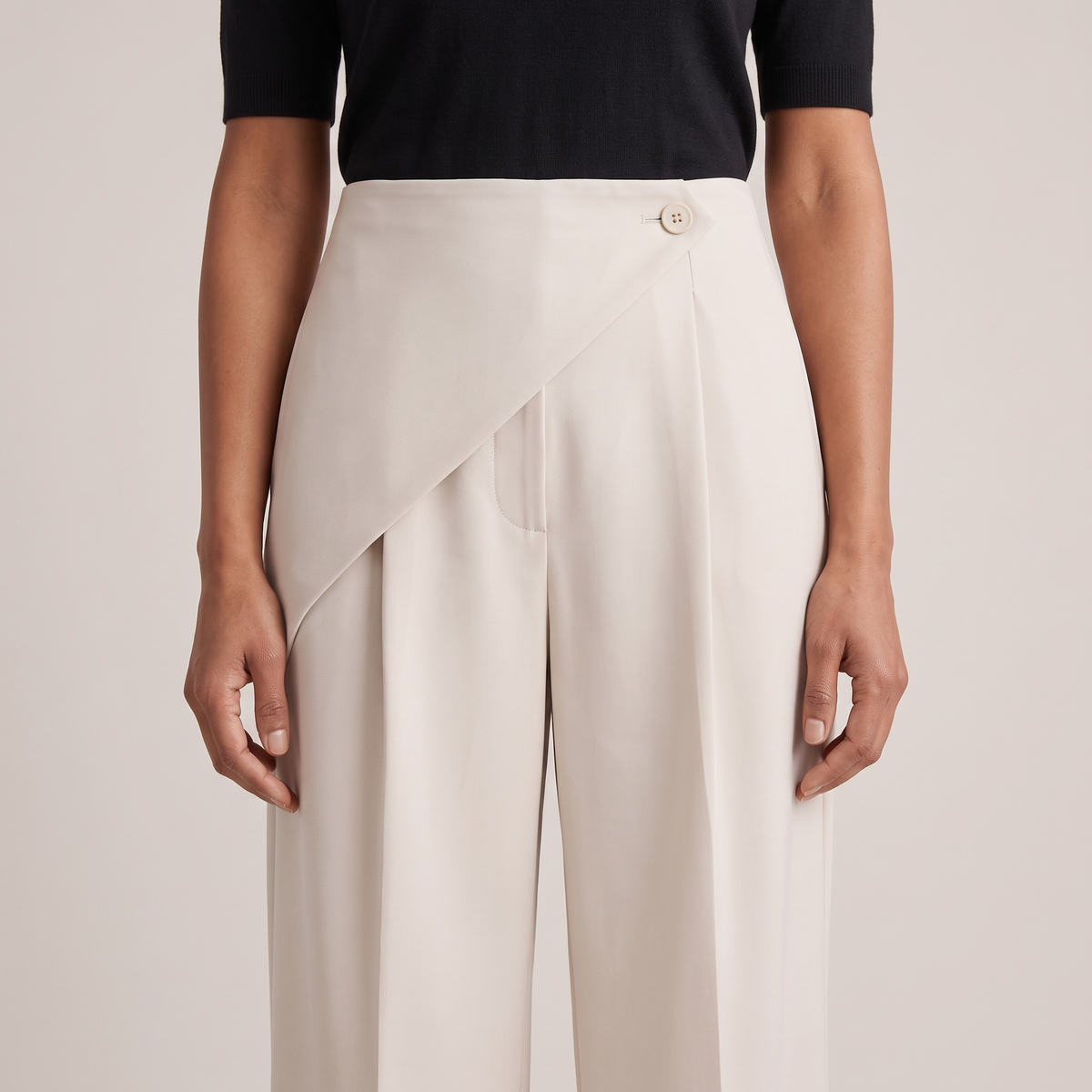 Pantalon large croisé ida