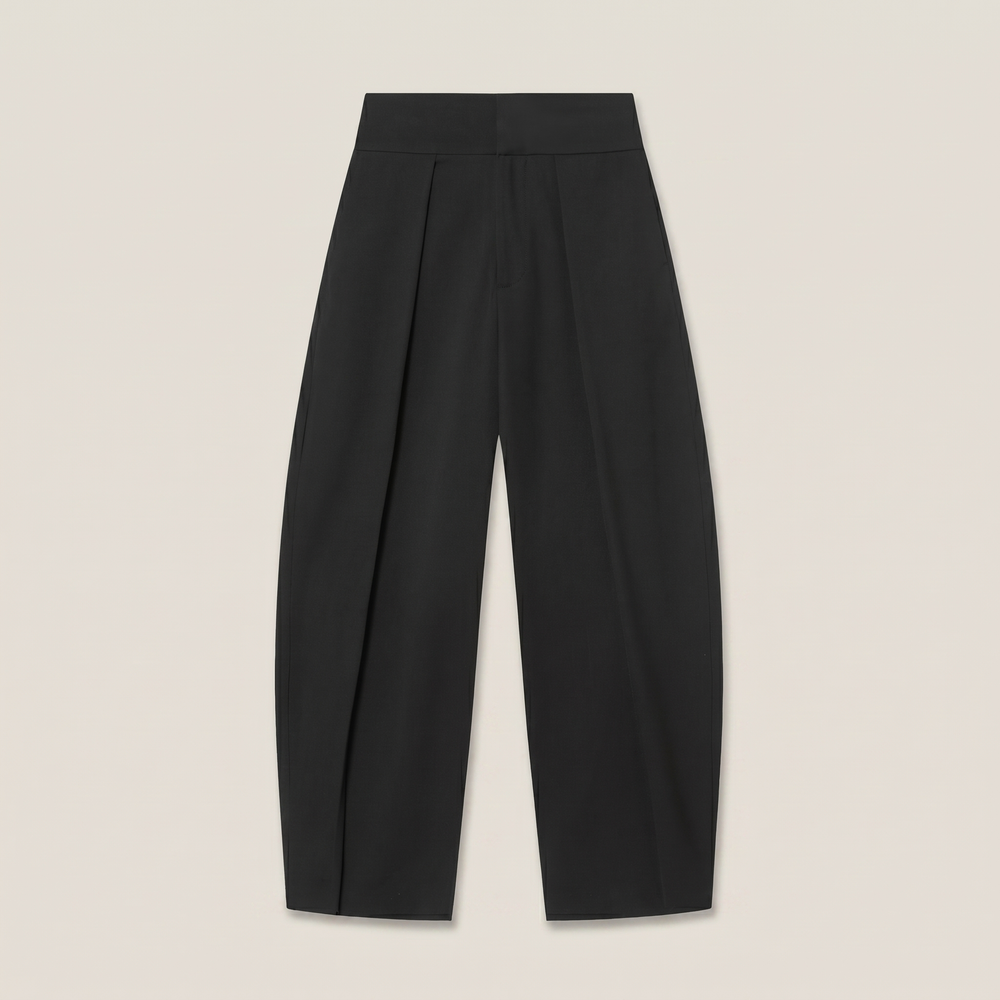 Pantalon large femme Jade noir - Lonamy