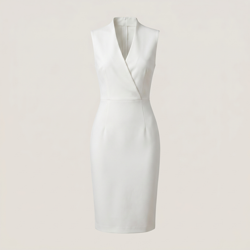 Robe cache-cœur femme Nina blanche - Lonamy