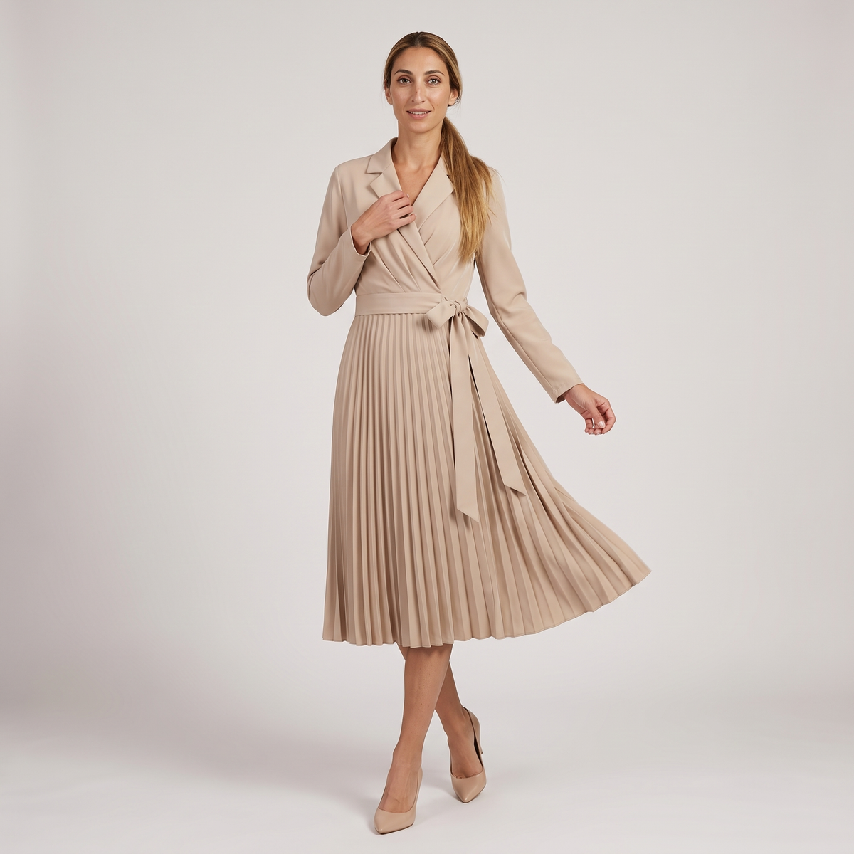 Robe tailleur plissée lucile