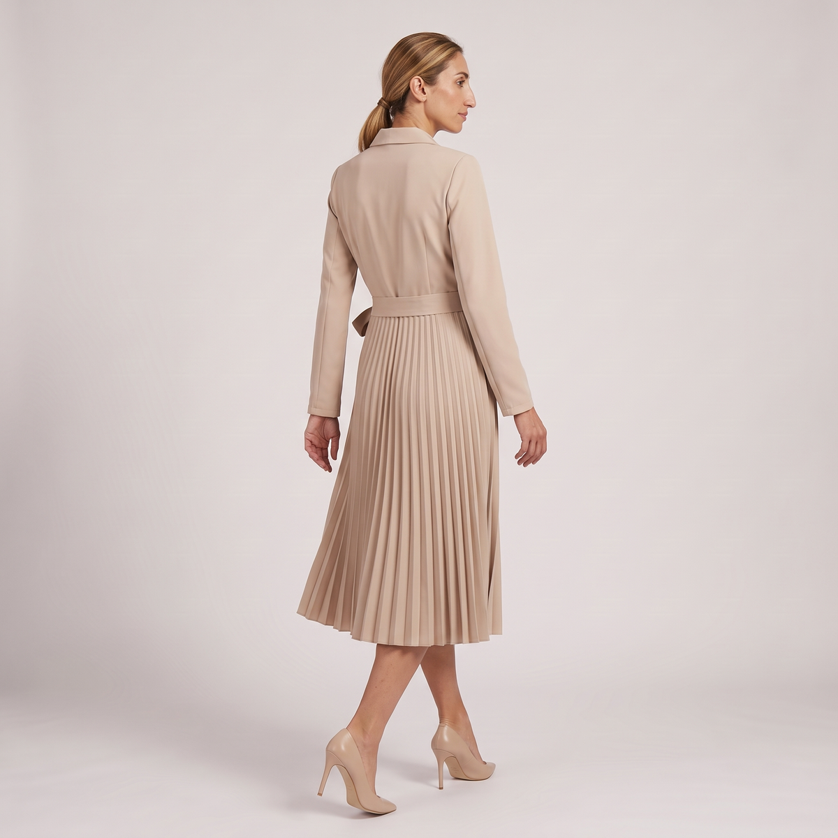Robe tailleur plissée lucile