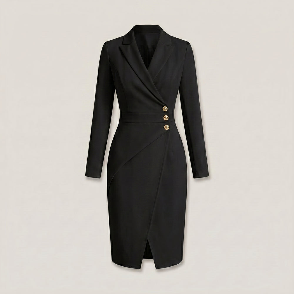 Robe portefeuille femme Maelys, drapé croisé à la taille - Lonamy