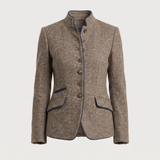 Blazer tweed chevrons brun felicie